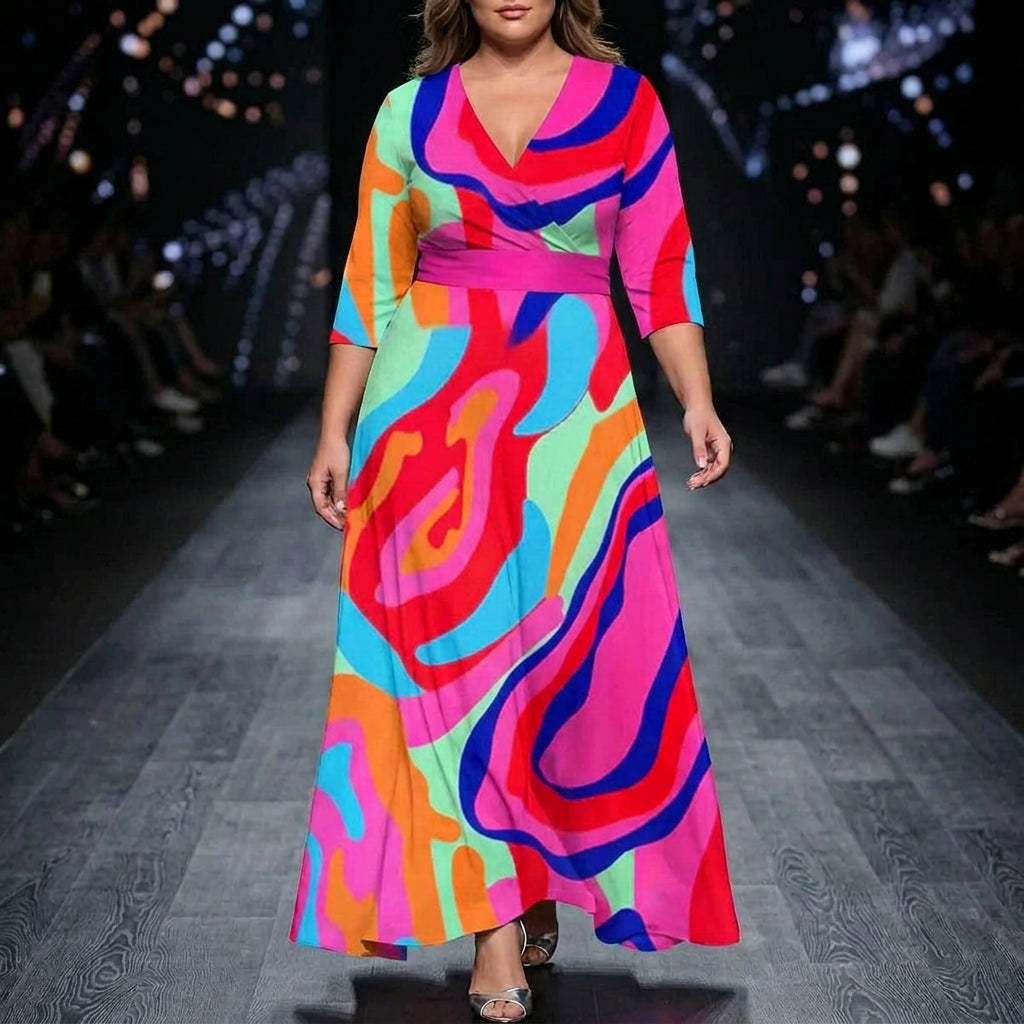 Vera | Elegant Floral Print Dress