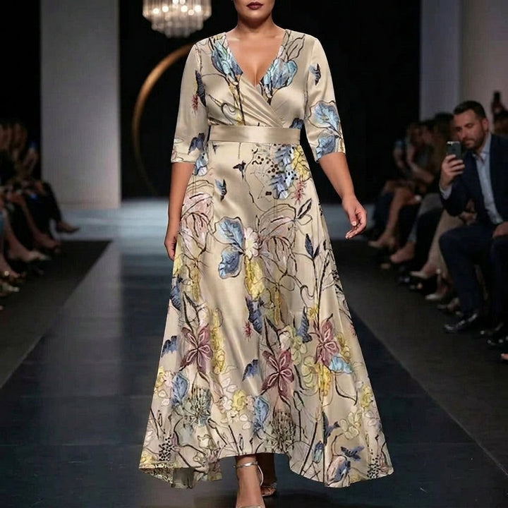Vera | Elegant Floral Print Dress