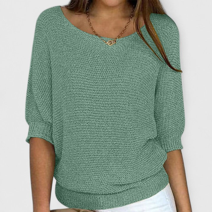 Marianne | Women's Soft Knit Pullover with Subtle Tailored Waist