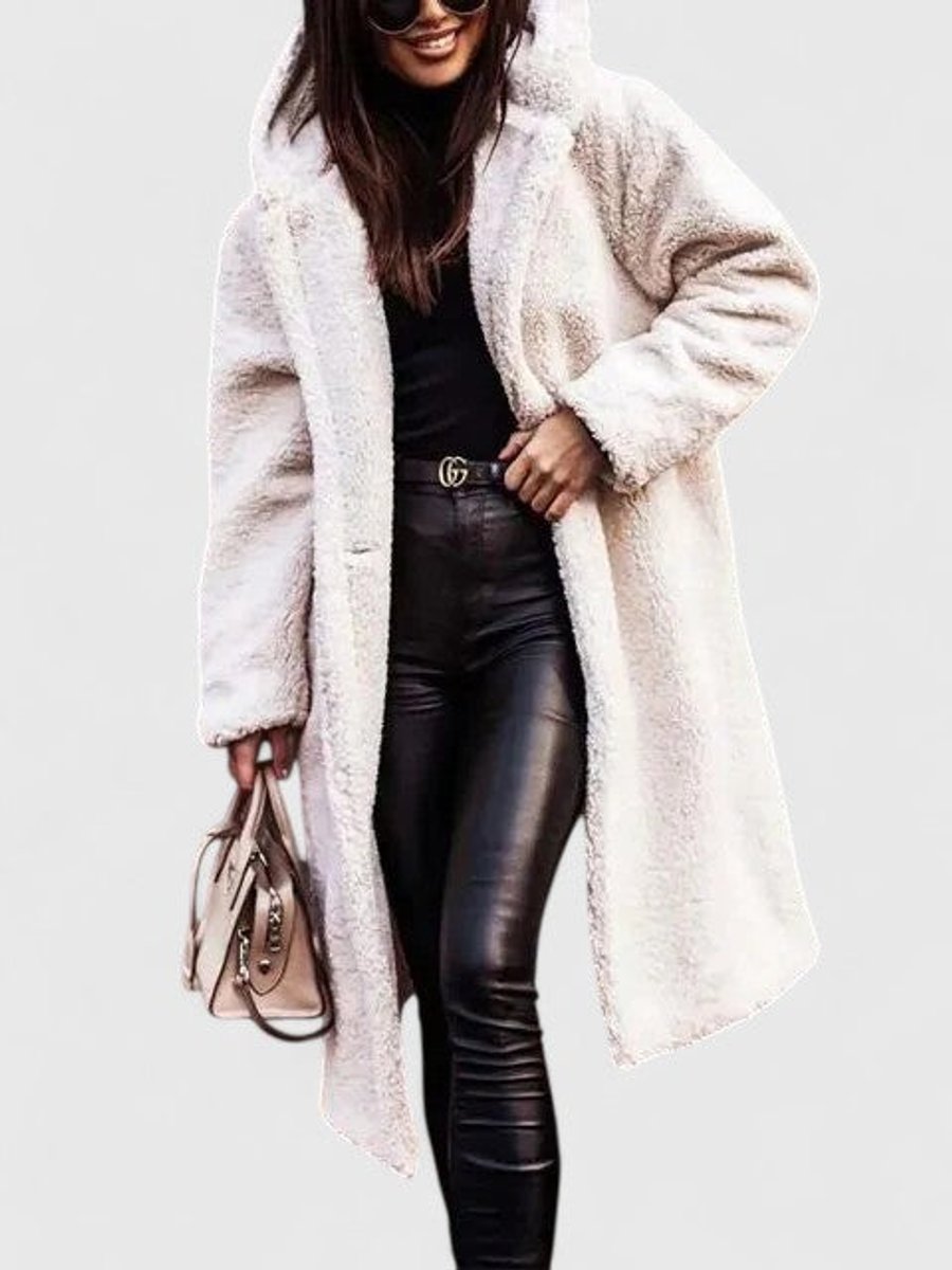 Madison | Women's Oversized Longline Teddy Fleece Coat