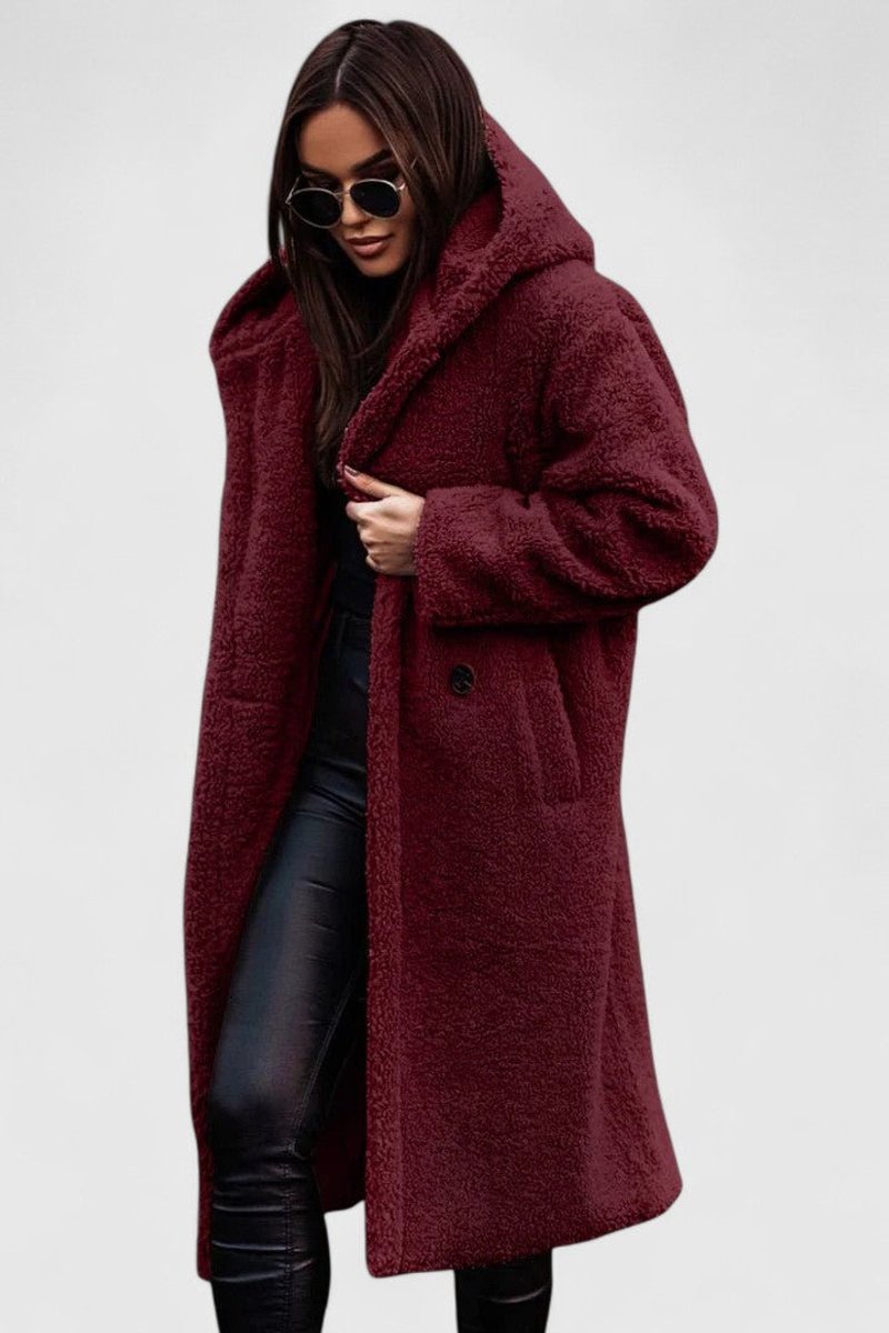 Madison | Women's Oversized Longline Teddy Fleece Coat