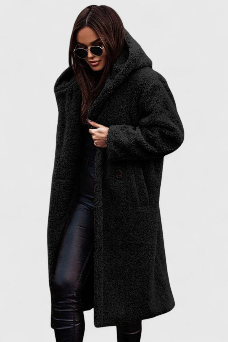 Madison | Women's Oversized Longline Teddy Fleece Coat