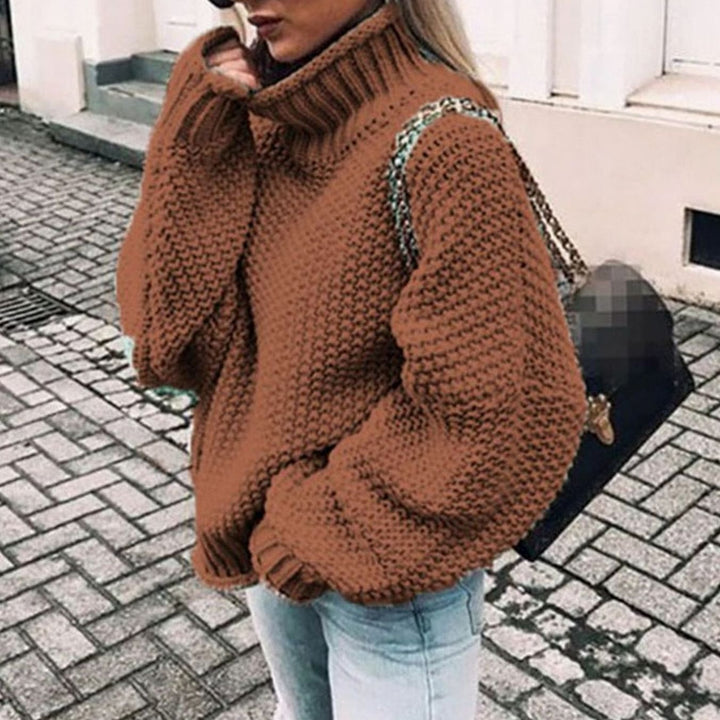 Maribel | Women's Oversized Chunky Knit Turtleneck Sweater