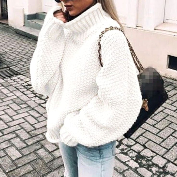 Maribel | Women's Oversized Chunky Knit Turtleneck Sweater