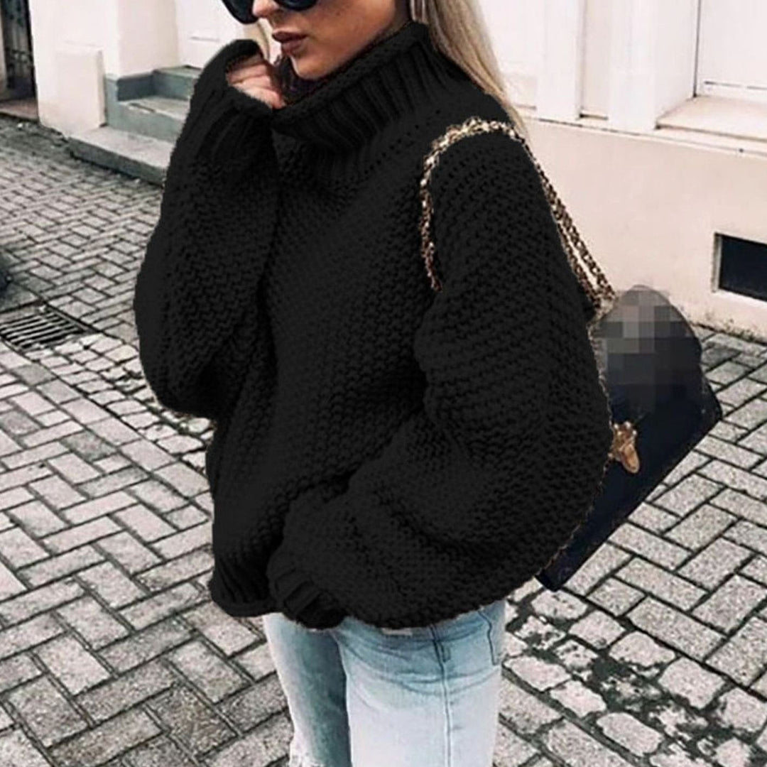 Maribel | Women's Oversized Chunky Knit Turtleneck Sweater