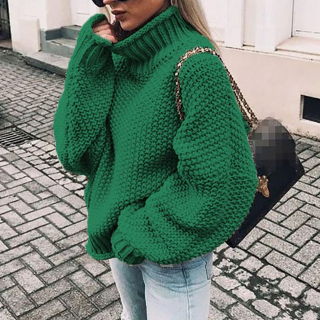 Maribel | Women's Oversized Chunky Knit Turtleneck Sweater