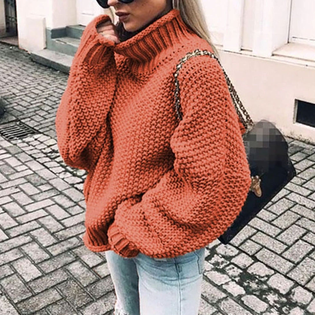 Maribel | Women's Oversized Chunky Knit Turtleneck Sweater
