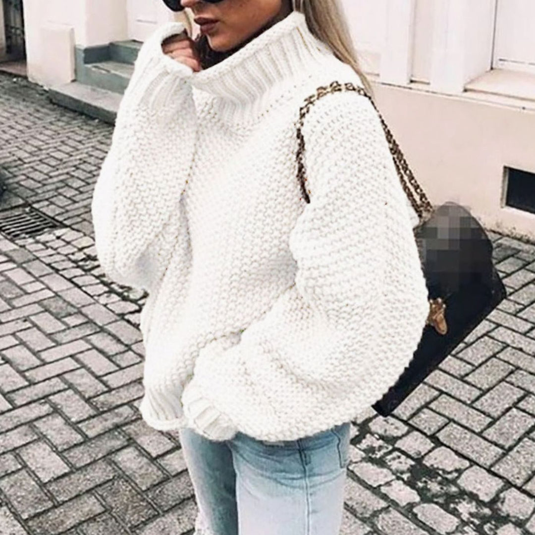 Maribel | Women's Oversized Chunky Knit Turtleneck Sweater