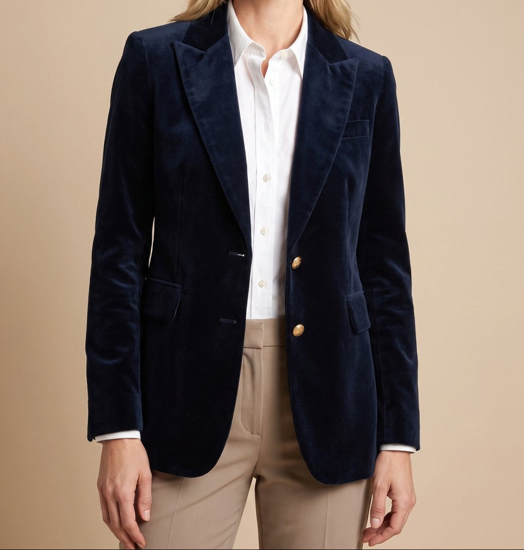 Lucinda | Women's Tailored Slim Fit Blazer with Cuff Accents